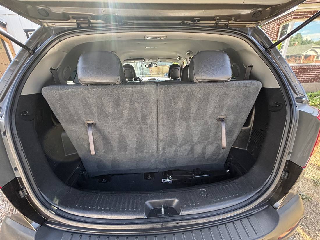 Vacuumed cargo area in an SUV trunk