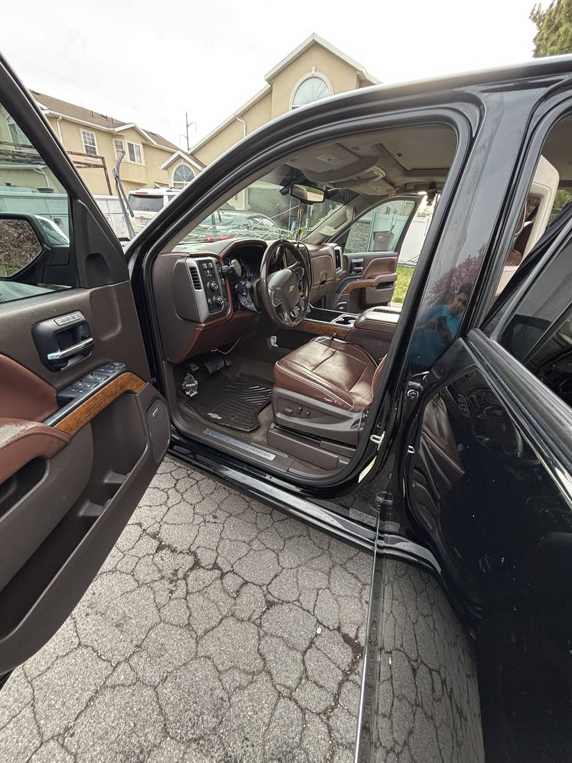 Cognac leather car interior cleaned and conditioned